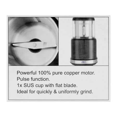 Anex Deluxe Grinder, Black, 380W, 220-240V, AG-646 - Image 5