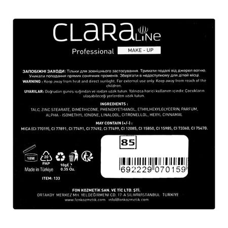 Claraline Professional High Definition Silky Touch Powder, 85, 10g - Image 4
