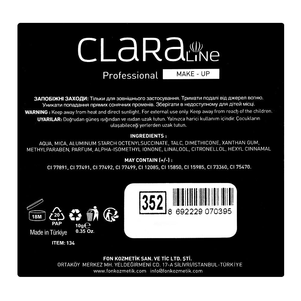 Claraline Professional High Definition Terracotta Highlighter, 352, 10g - Image 5