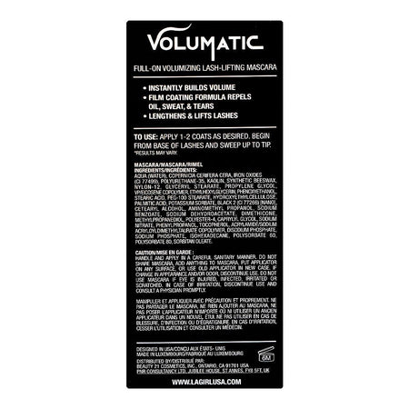 L.A. Girl Volumatic Extreme Lash-Lifting Mascara, GMS651 Ultra Black, 10ml - Image 5