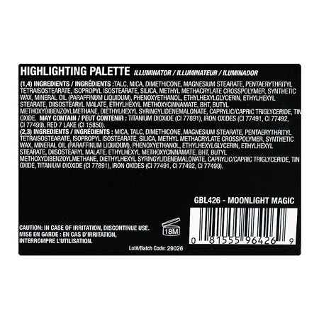 L.A. Girl Fanatic Highlighting Palette, GBL426 Moonlight Magic, 4-Pack - Image 5