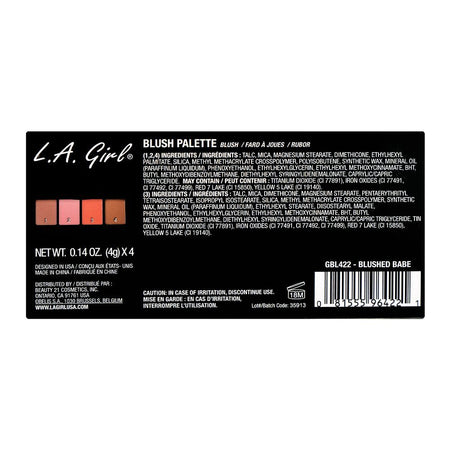 L.A. Girl Fanatic Blush Palette, GBL422 Blushed Babe, 4-Pack - Image 4