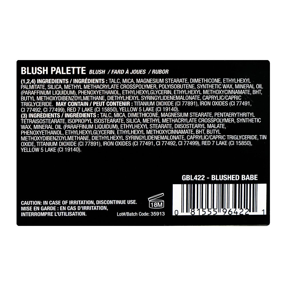 L.A. Girl Fanatic Blush Palette, GBL422 Blushed Babe, 4-Pack - Image 5