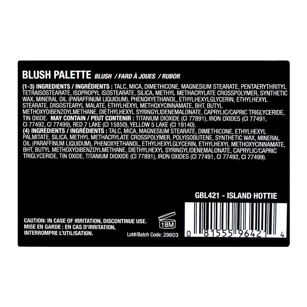 L.A. Girl Fanatic Blush Palette, GBL421 Island Hottie, 4-Pack - Image 5