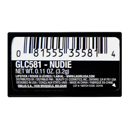 L.A. Girl Lip Attraction Lipstick, GLC581 Nudie, 3.2g - Image 4
