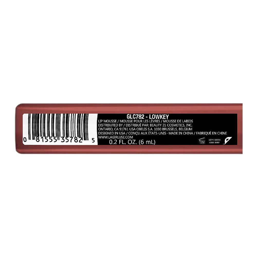 L.A. Girl Lip Mousse Velvet Lip Color, GLC782 Lowkey, 6ml - Image 4