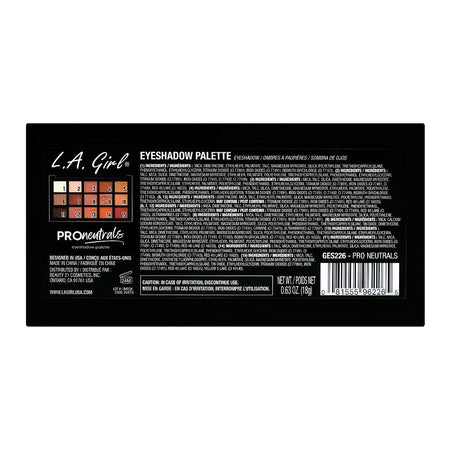 L.A. Girl Pro Neutrals Eyeshadow Palette, GES226 Pro-Neutrals, 15-Pack - Image 3