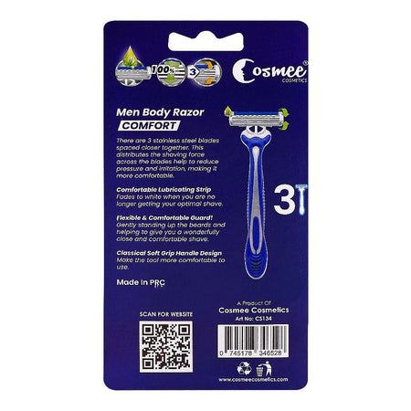 Cosmee Men Comfort Body Razor, 3-Pack - Image 2