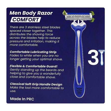 Cosmee Men Comfort Body Razor, 3-Pack - Image 3