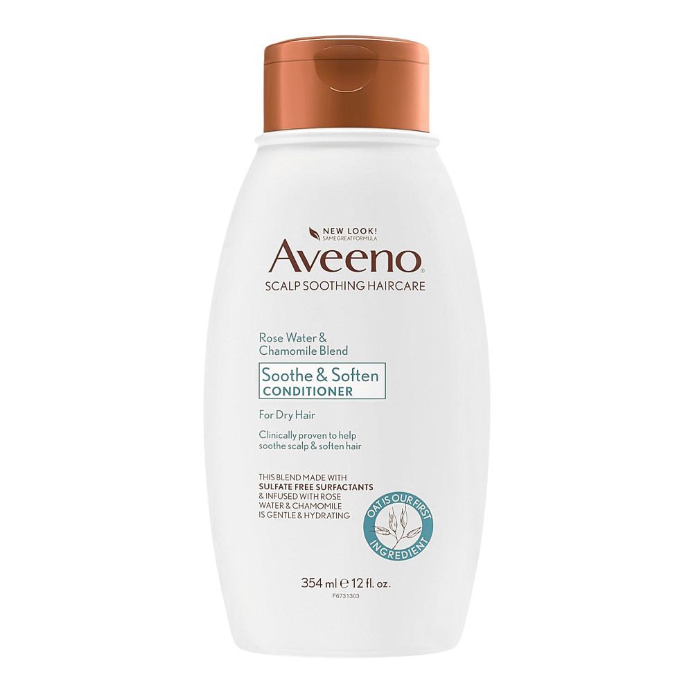 Aveeno Rose Water & Chamomile Blend Soothe & Soften Conditioner, For Dry Hair, 354ml - Main Image