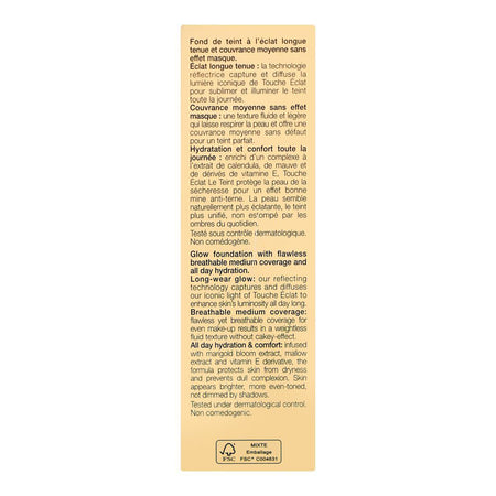Yves Saint Laurent Touche E'Clat Le Teint Long Wear Glow Foundation, SPF22 PA++ B30 Almond, 25ml - Image 2