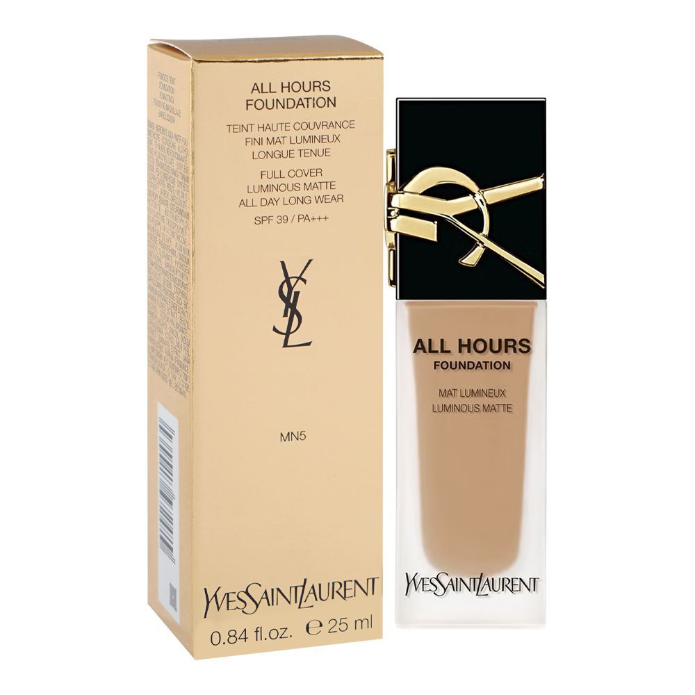 Yves Saint Laurent All Hours Teint Haute Full Cover Luminous Matte Foundation, SPF39 PA+++ MN5 - Main Image