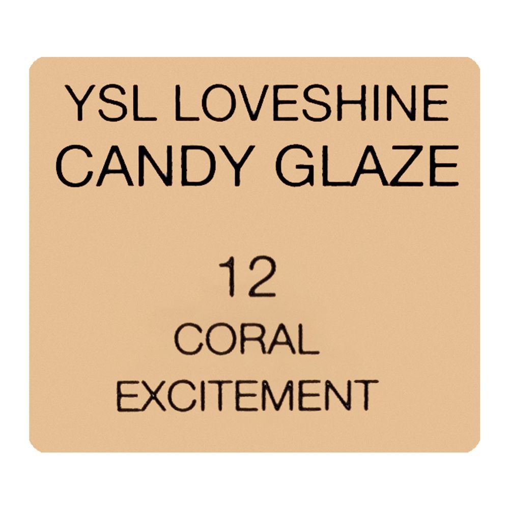 Yves Saint Laurent Love Shine Candy Glaze Glossy Shine Lip Gloss Stick, 12 Coral Exitement, 3.2g - Image 6