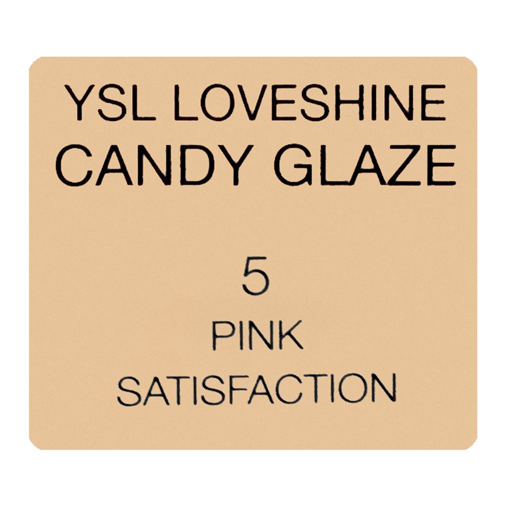 Yves Saint Laurent Love Shine Candy Glaze Glossy Shine Lip Gloss Stick, 5 Pink Satisfaction, 3.2g - Image 6