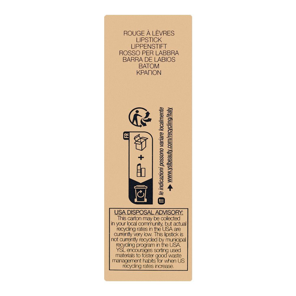 Yves Saint Laurent Rouge Pur Couture Satin Color Lipstick, R1 Le Rouge, 3.8g - Image 4