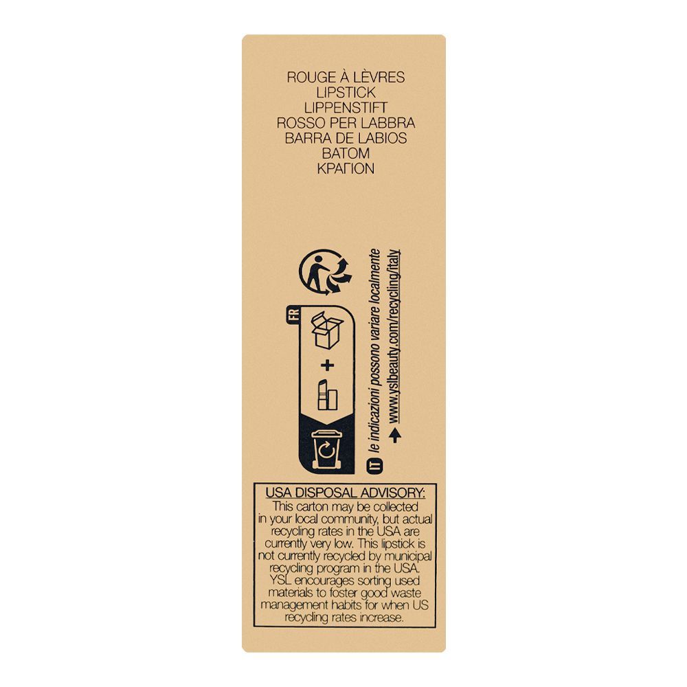Yves Saint Laurent Rouge Pur Couture Satin Color Lipstick, P2 Rose No Taboo, 3.8g - Image 4