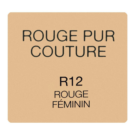 Yves Saint Laurent Rouge Pur Couture Satin Color Lipstick, R12 Rouge Feminin, 3.8g - Image 6