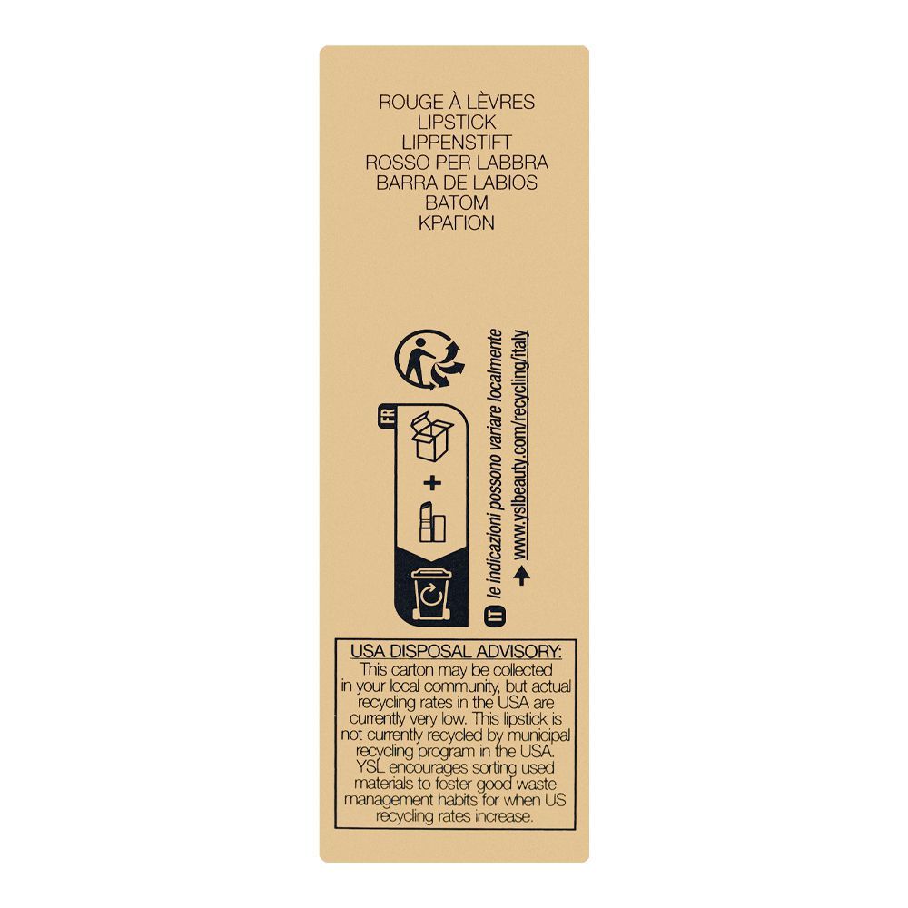 Yves Saint Laurent Rouge Pur Couture Satin Color Lipstick, OM Orange Muse, 3.8g - Image 4