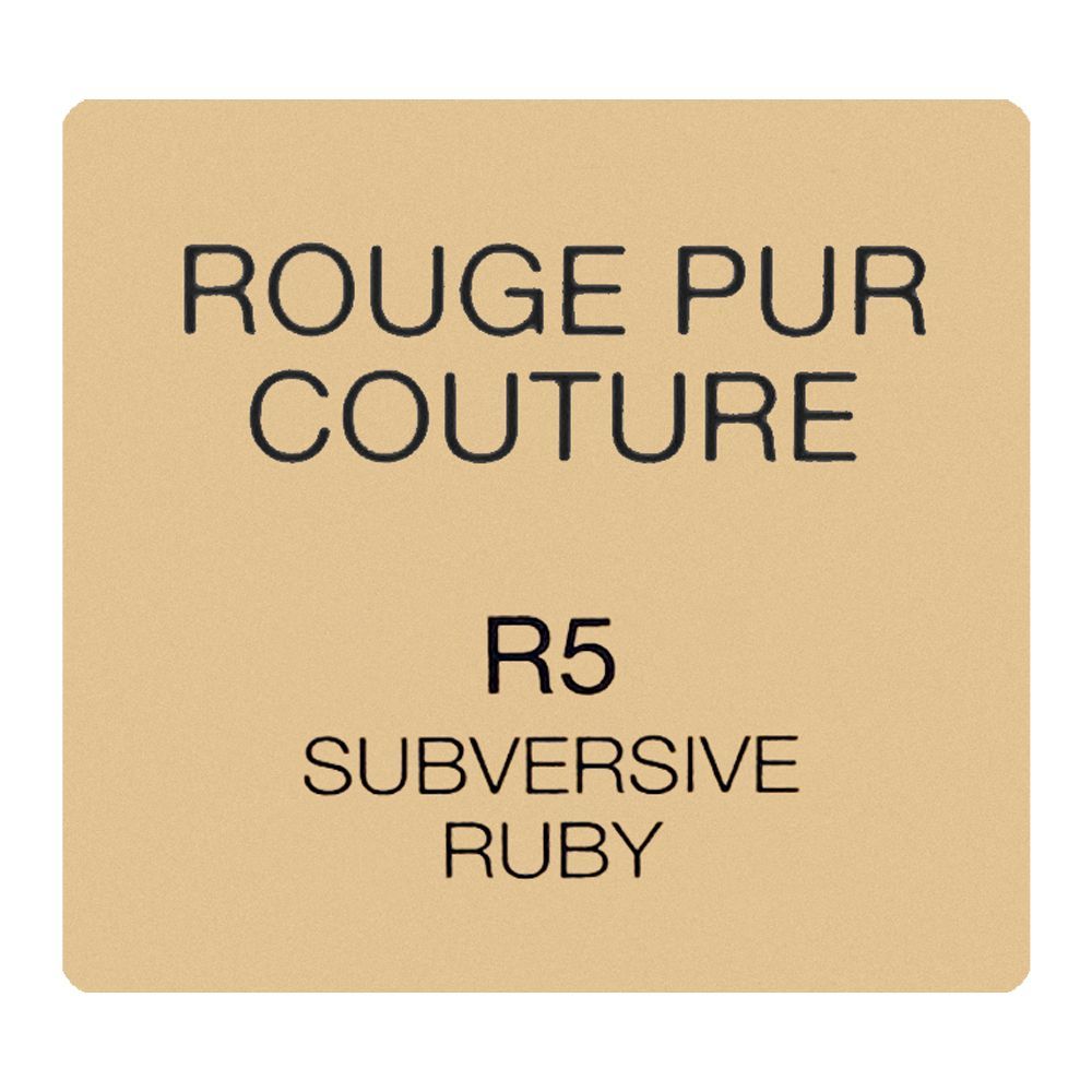 Yves Saint Laurent Rouge Pur Couture Satin Color Lipstick, R5 Subversive Ruby, 3.8g - Image 6