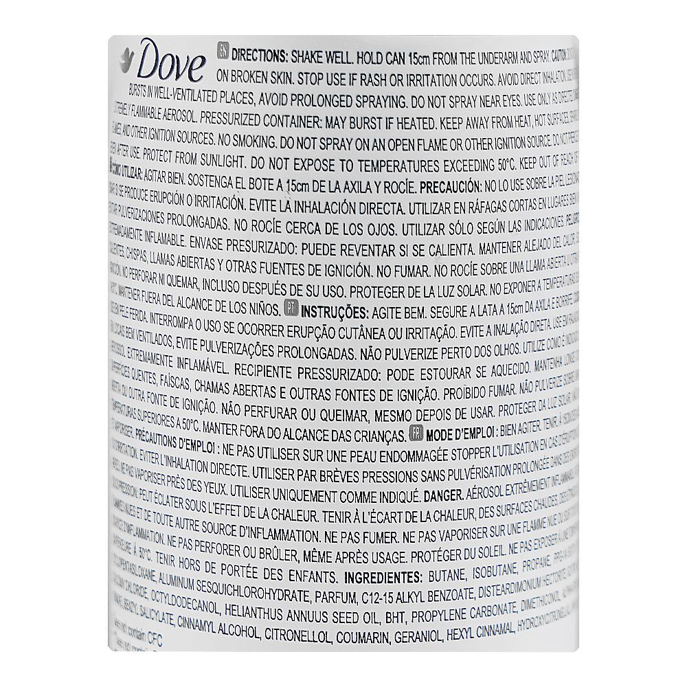 Dove Invisible Dry Violet & White Freesia Scent Anti-Perspirant Deodorant Spray, For Women, Vegan, 150ml - Image 3