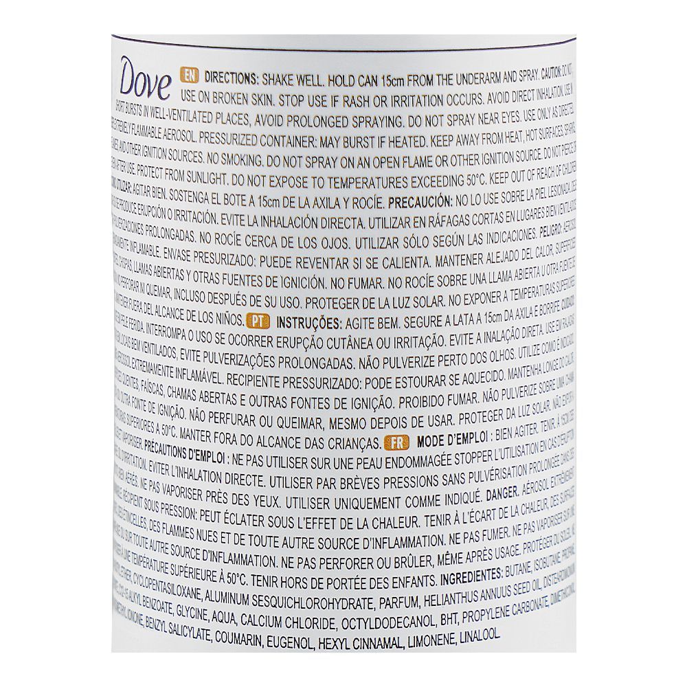 Dove Nourishing Secrets Coconut & Jasmine Flower Scent Anti-Perspirant Deodorant Spray, For Men & Women, Vegan, 150ml - Image 3