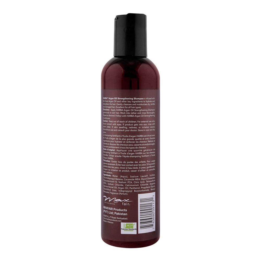 Max Fair Harba Argan Oil Strengthening Shampoo, For All Types Of Hair, 236ml - Image 2