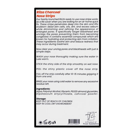Rilza Charcoal Nose Cleansing Strip, For All Types Of Skin, 6-Pack - Image 2