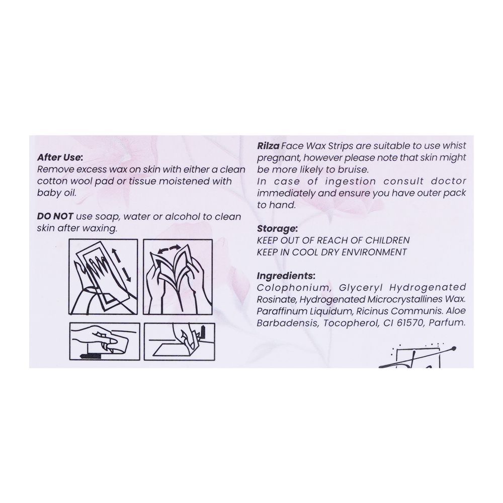 Rilza 24 Pro-Salon Face Wax Strip, For All Types of Skin - Image 3