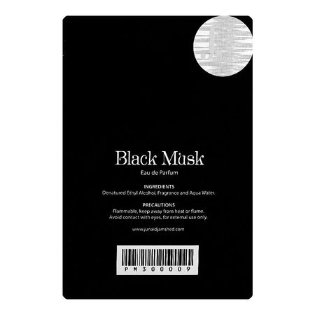 Junaid Jamshed J. Black Musk, Eau De Parfum, For Men, 30ml - Image 3