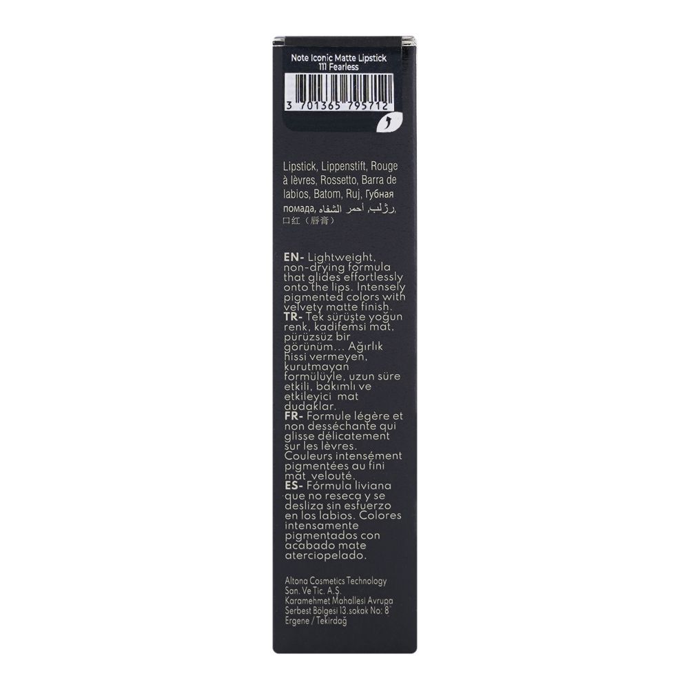 Junaid Jamshed Note Iconic Matte Lipstick, 111 Fearless, 3.25g - Image 3
