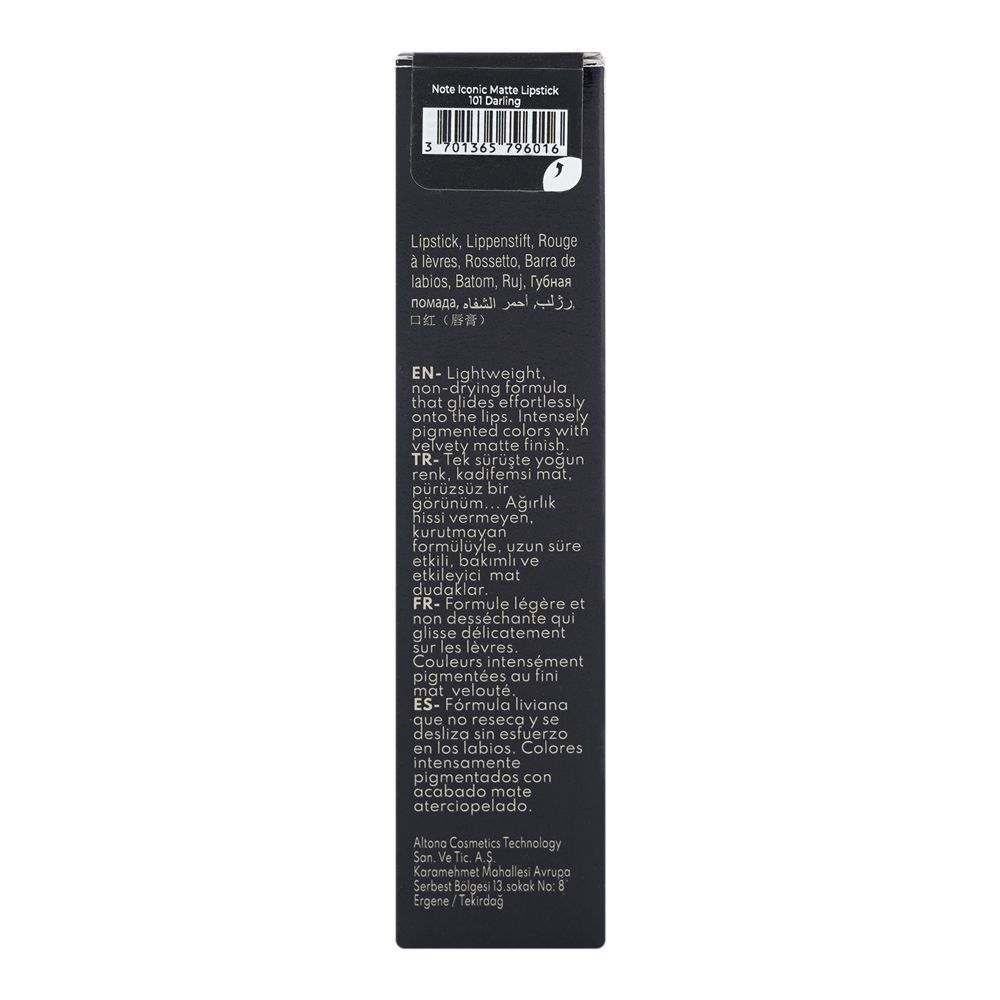 Junaid Jamshed Note Iconic Matte Lipstick, 03 Cherry Love, 3.25g - Image 4