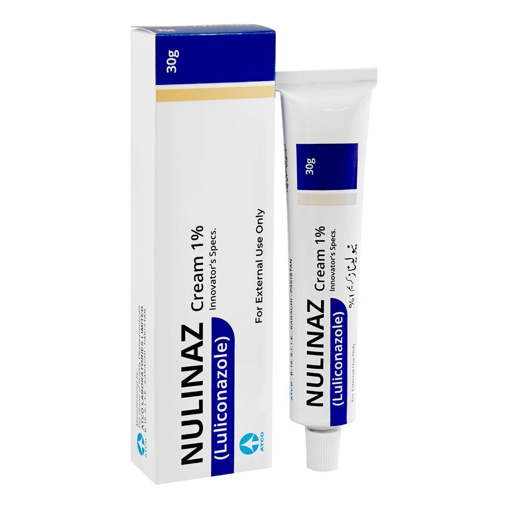 ATCO Laboratories Nulinaz Cream 1% For Skin Infections, 30g - Main Image