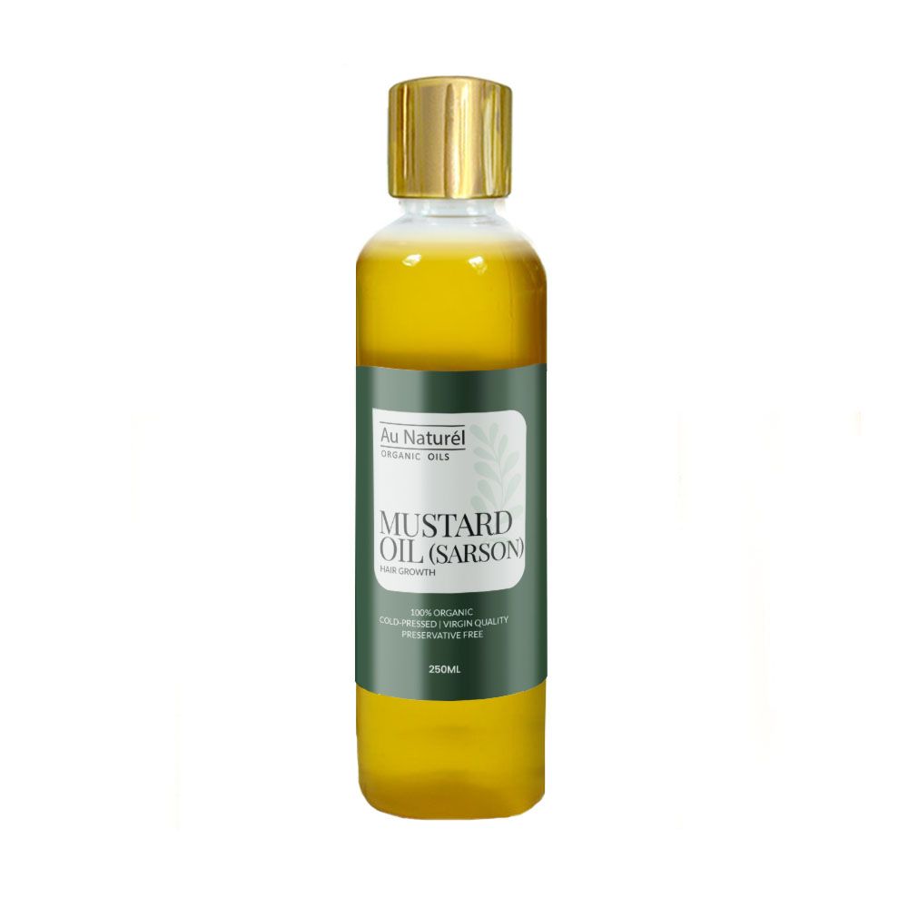 Au Naturel Preservative Free Mustard Hair Oil, Virgin Quality, 250ml - Main Image