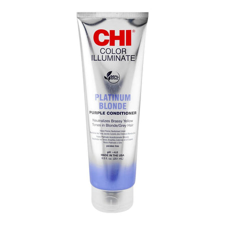 CHI Color Illuminate 95% Natural Platinum Blonde Purple Conditioner, Paraben Free, 251ml - Main Image