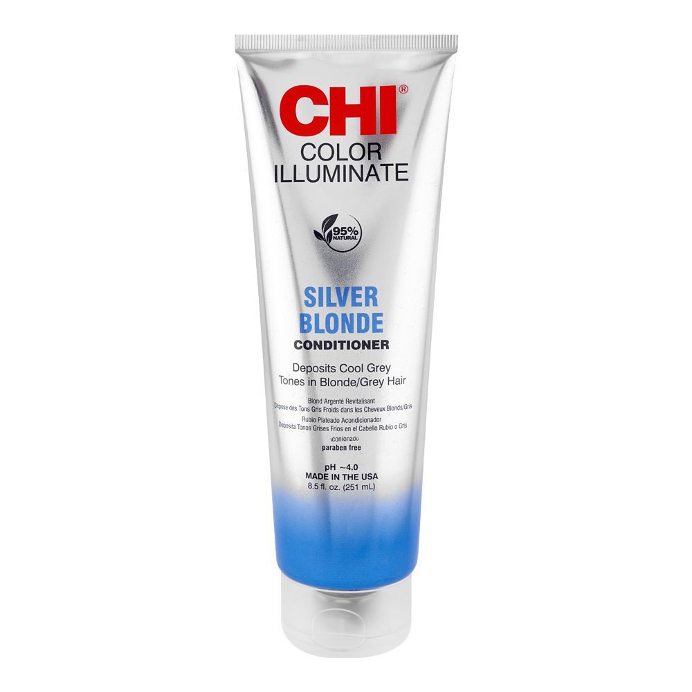 CHI Color Illuminate 95% Natural Silver Blonde Conditioner, Paraben Free, 251ml - Main Image