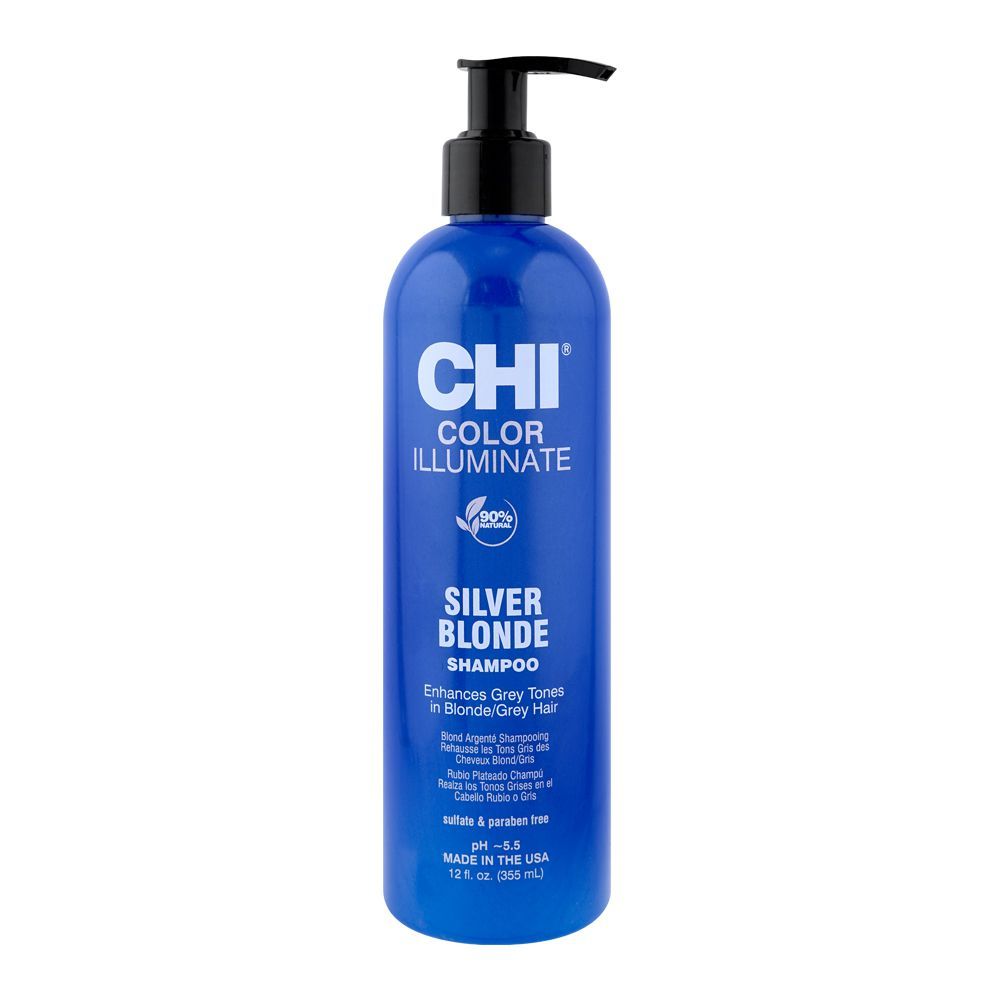 CHI Color Illuminate 90% Natural Silver Blonde Shampoo, Sulfate & Paraben Free, 355ml - Main Image