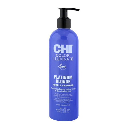 CHI Color Illuminate 90% Natural Platinum Blonde Purple Shampoo, Sulfate & Paraben Free, 355ml - Main Image