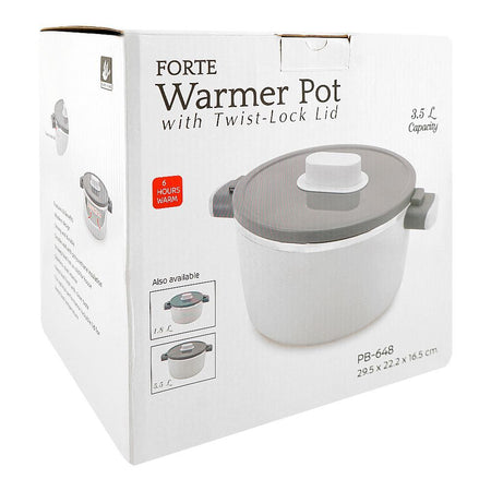 Happy Ware Forte Warmer Hot Pot With Twist Lock Lid, 29.5 x 22.2 x 16.5cm, 3.5 Liters, Brown, SU-648 - Image 4