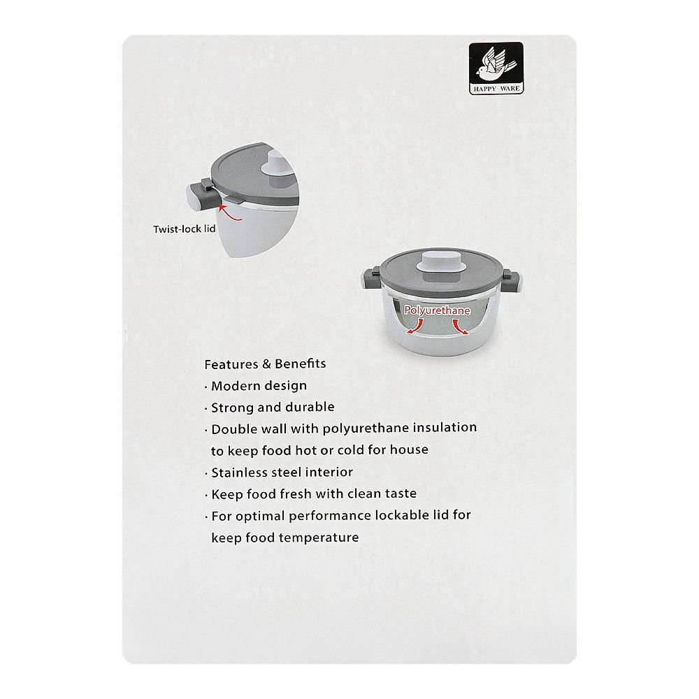 Happy Ware Forte Warmer Hot Pot With Twist Lock Lid, 29.5 x 22.2 x 16.5cm, 3.5 Liters, Brown, SU-648 - Image 6
