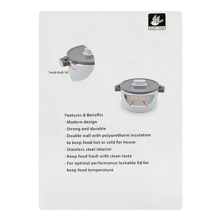 Happy Ware Forte Warmer Hot Pot With Twist Lock Lid, 29.5 x 22.2 x 16.5cm, 3.5 Liters, Brown, SU-648 - Image 6
