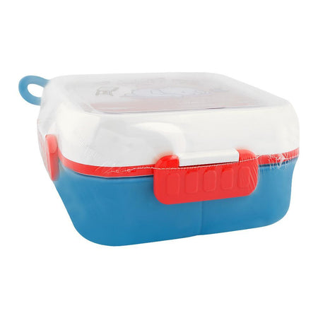Homeatic Plastic Lunch Box With Cutlery, 1 Liter, Blue, HMT-019 - Image 4