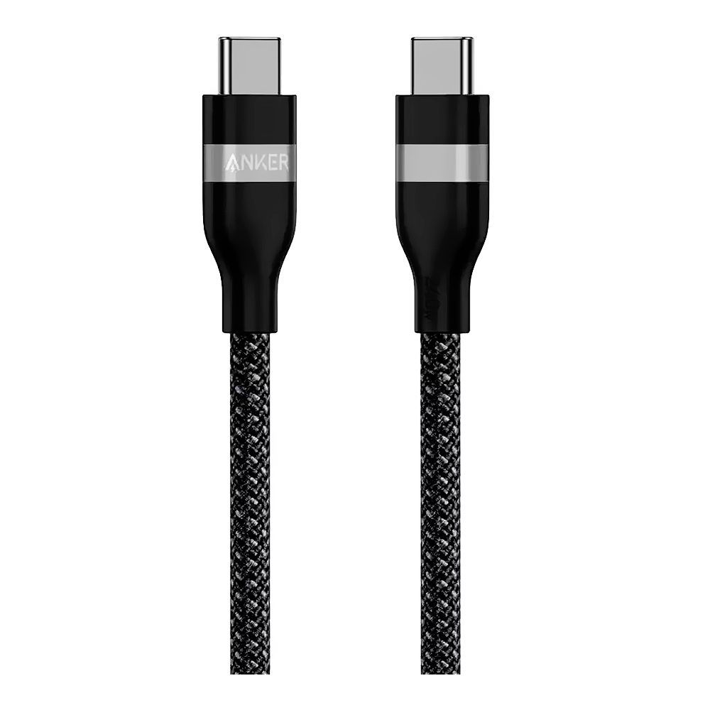 Anker USB-C To USB-C Fast Charging Cable For Apple & Samsung, Uncycled Braided, 240W, Black, A82E2H11 - Main Image