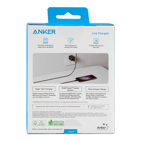 Anker Compact Charger, 25W Black, A2656J11 - Image 3