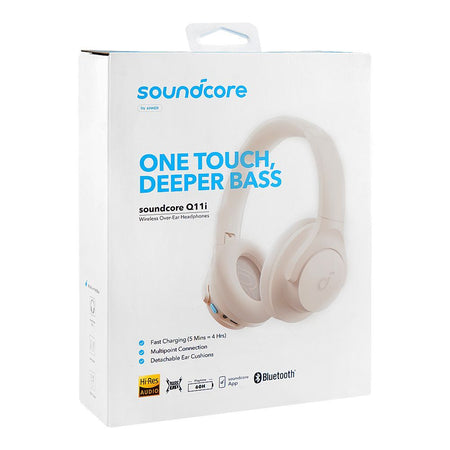Anker SoundCore Wireless On-Ear Headphones, 60H Running Time, Q11I White A3005H21 - Image 2