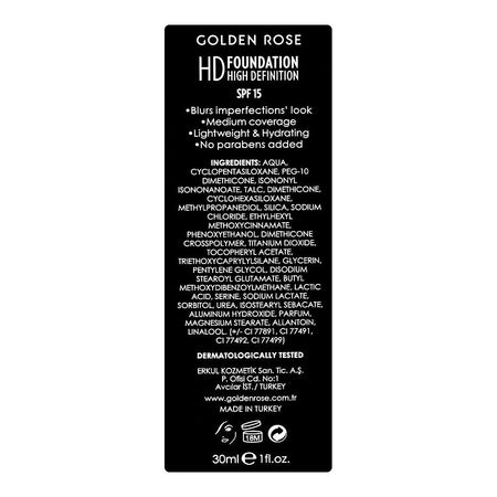 Golden Rose High Definition Soft Focus Flawless Finish Foundation, SPF15, 116 Cappuccino - Image 2