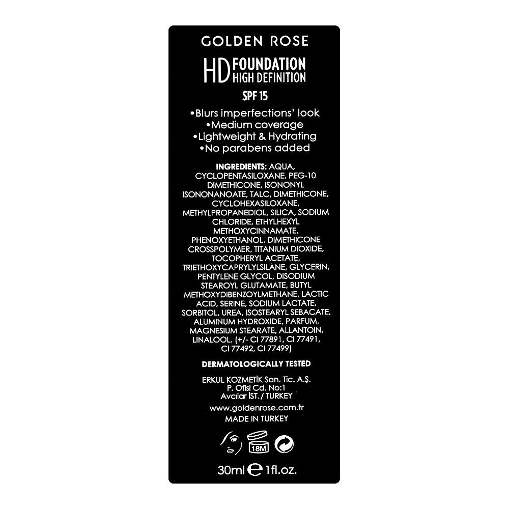 Golden Rose High Definition Soft Focus Flawless Finish Foundation, SPF15, 116 Cappuccino - Image 2