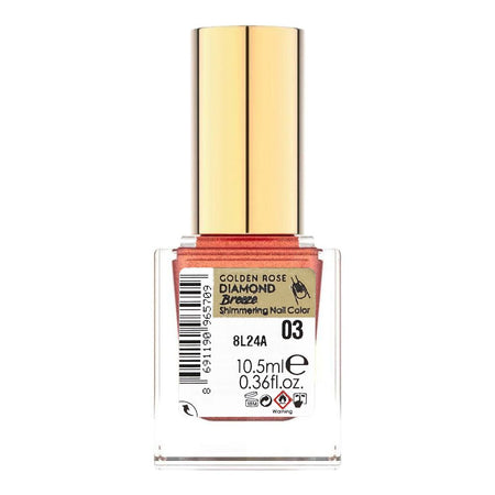 Golden Rose Diamond Breeze Shimmering Nail Color, 03, 10.5ml - Image 2