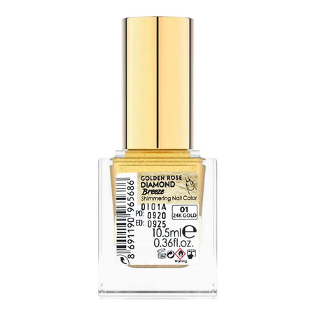 Golden Rose Diamond Breeze Shimmering Nail Color, 01, 10.5ml - Image 2