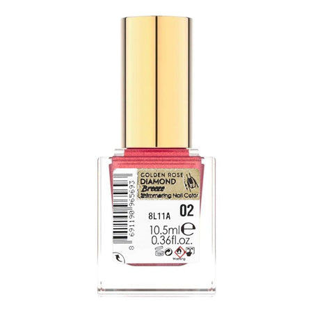 Golden Rose Diamond Breeze Shimmering Nail Color 02, 10.5ml - Image 2