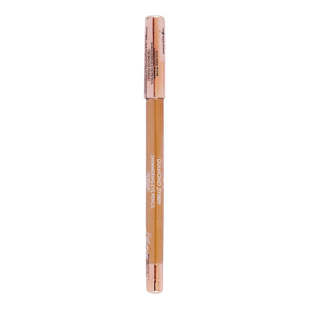 Golden Rose Diamond Breeze Shimmering Eye Pencil, 02 Bronze Sparkle - Image 2